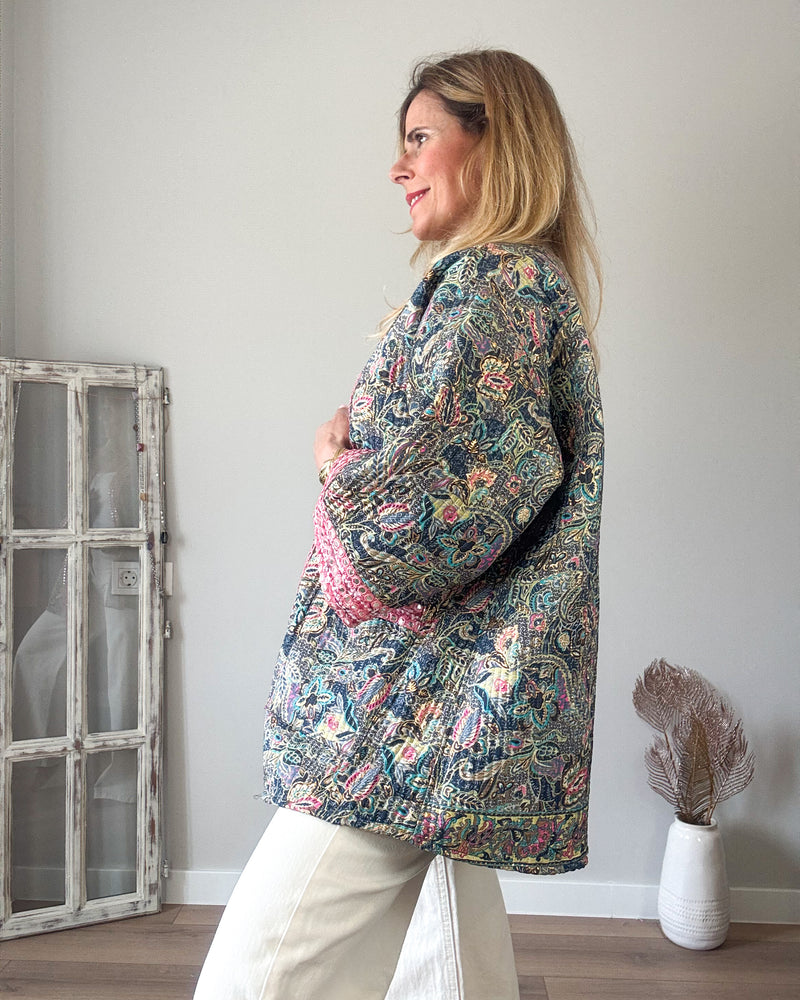 Chaqueta azulado reversible