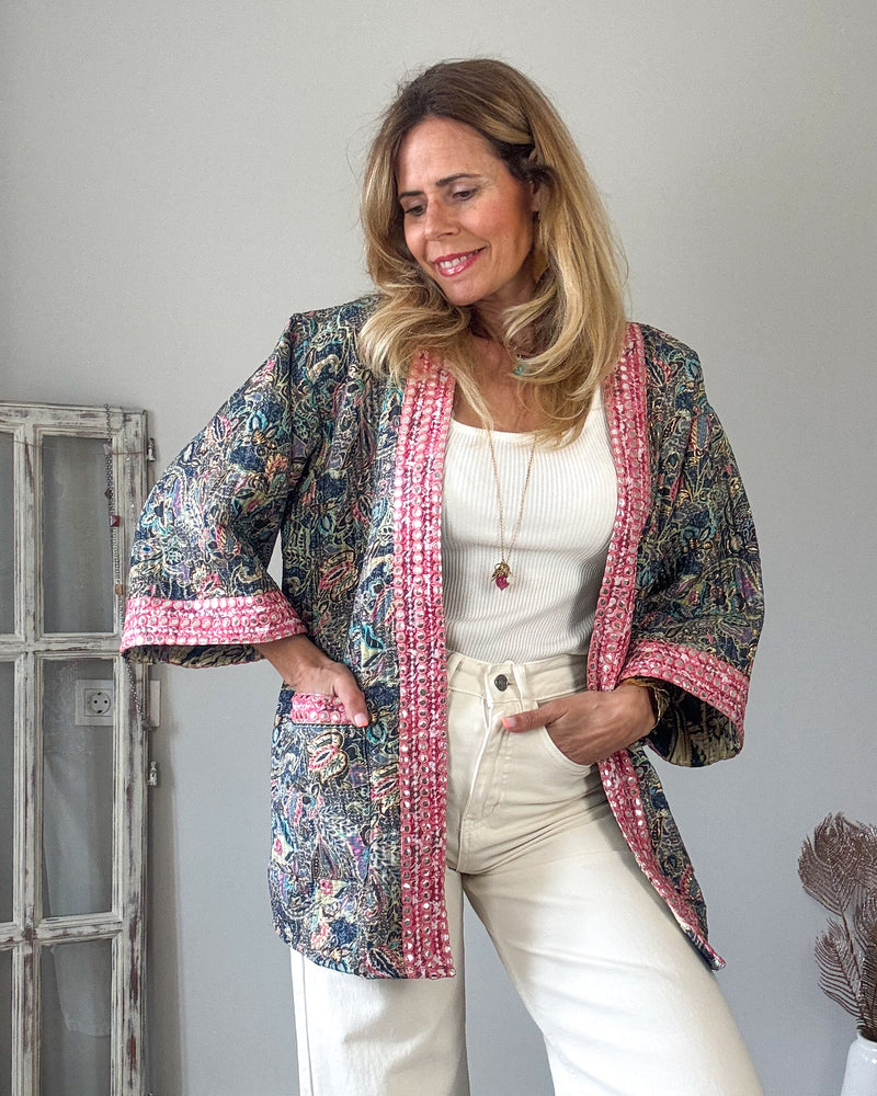 Chaqueta azulado reversible