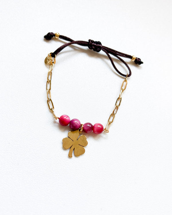 PULSERA FUCSIA BOLAS