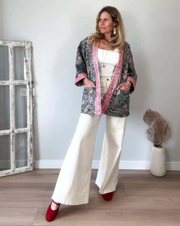 Chaqueta azulado reversible