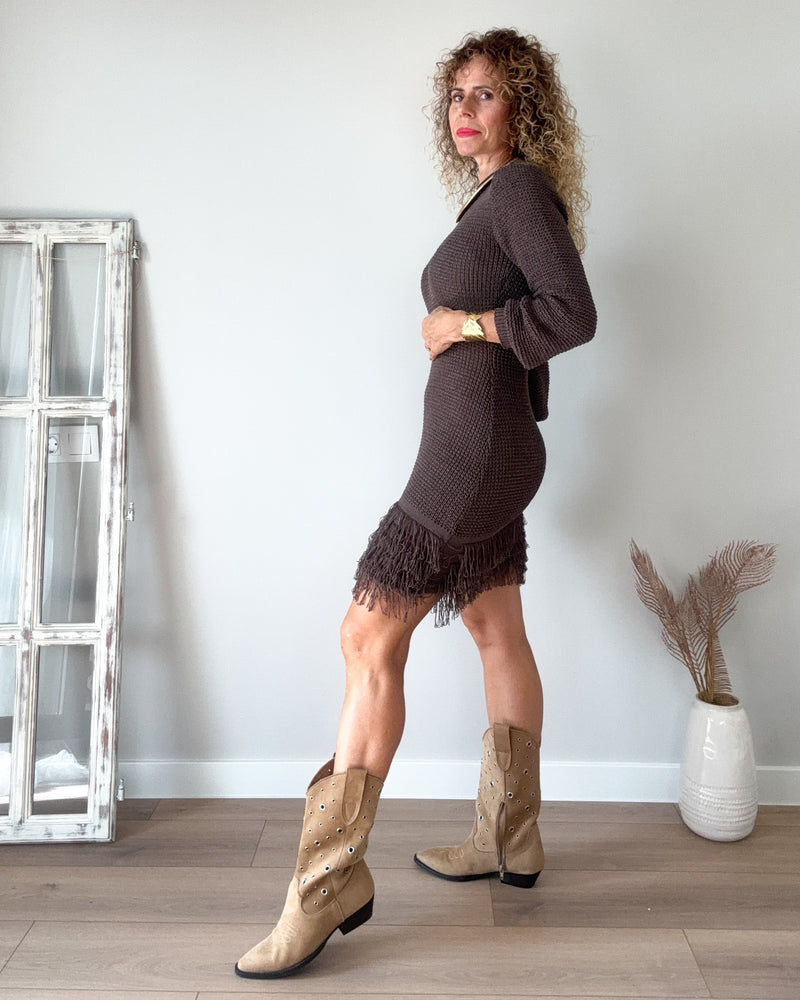 Vestido punto chocolate