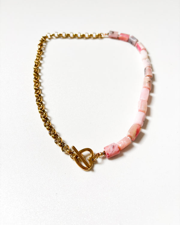 COLLAR ROSA PIEDRA