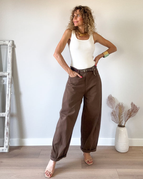 Jeans chocolate slouchy