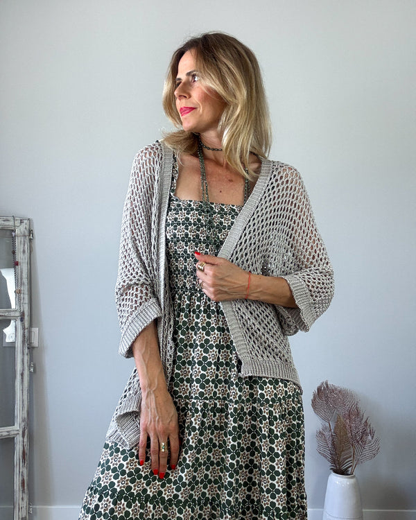 Chaqueta midi toupe