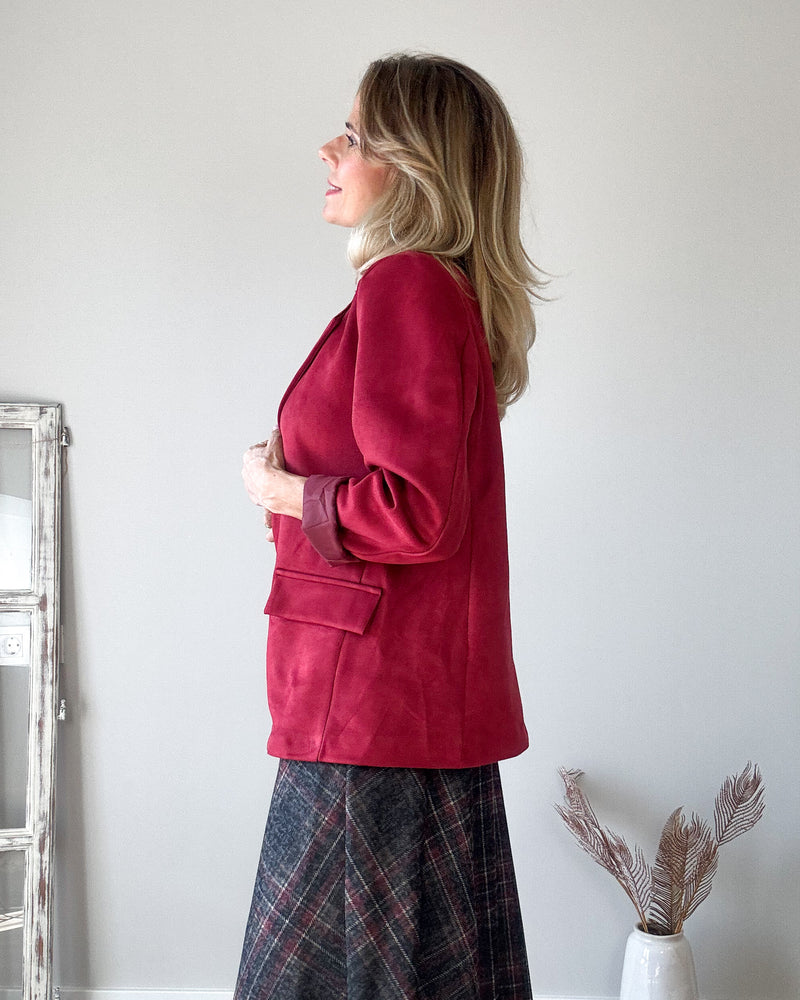 Blazer guinda antelina