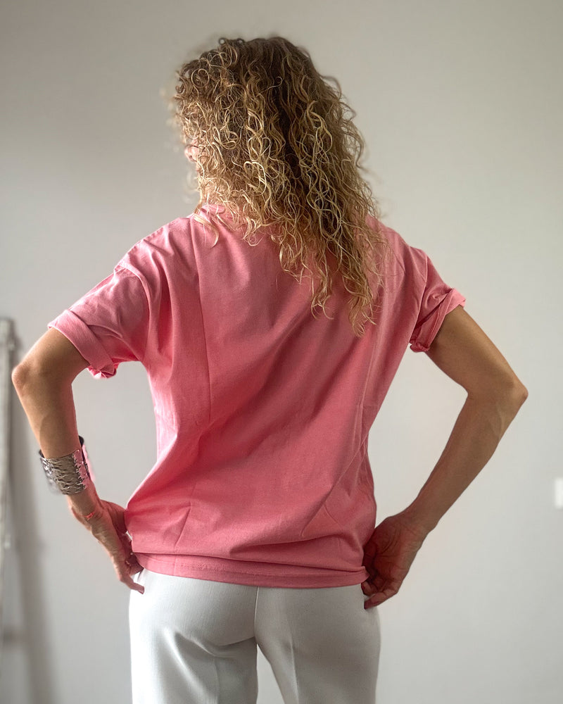 Camiseta rosa fruit