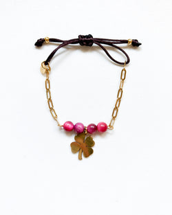 PULSERA FUCSIA BOLAS