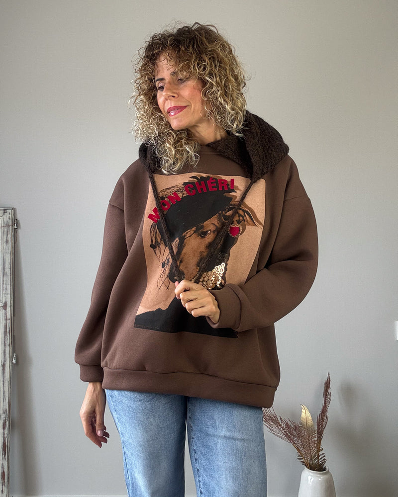 Sudadera marrón dog