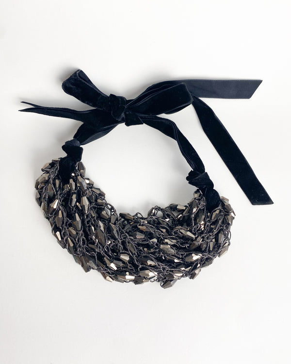 COLLAR CRISTALES FACETADOS