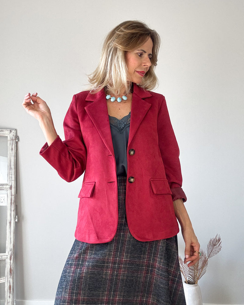 Blazer guinda antelina