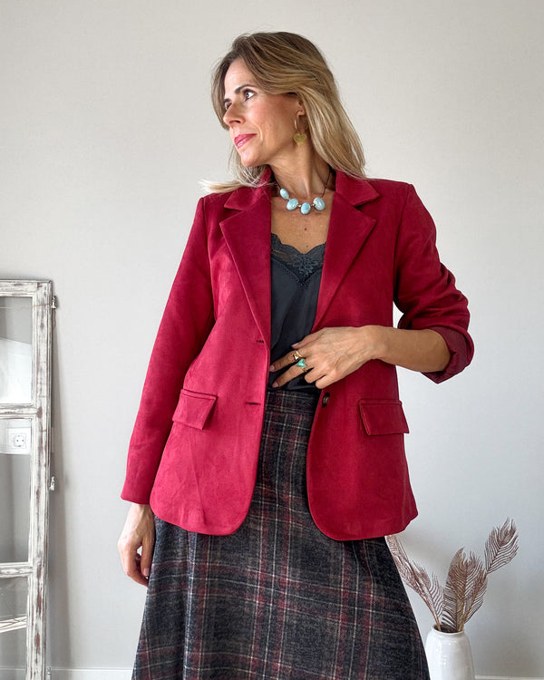 Blazer guinda antelina