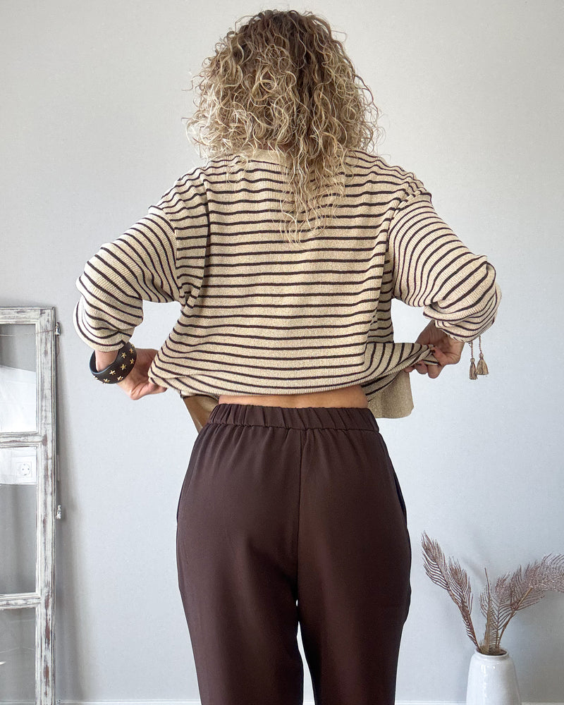 Pantalón chocolate cordón