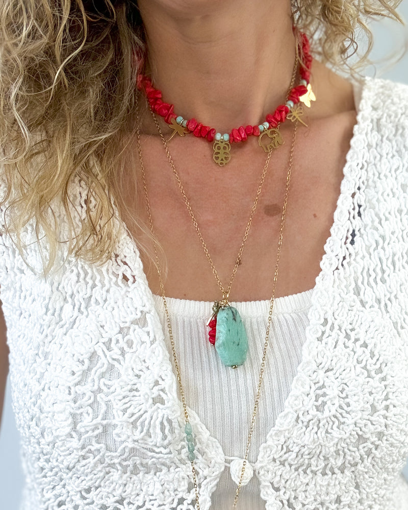 COLLAR TURQUESA CORAL
