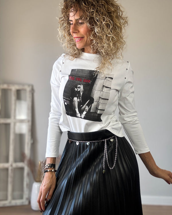 Camiseta blanca tacha
