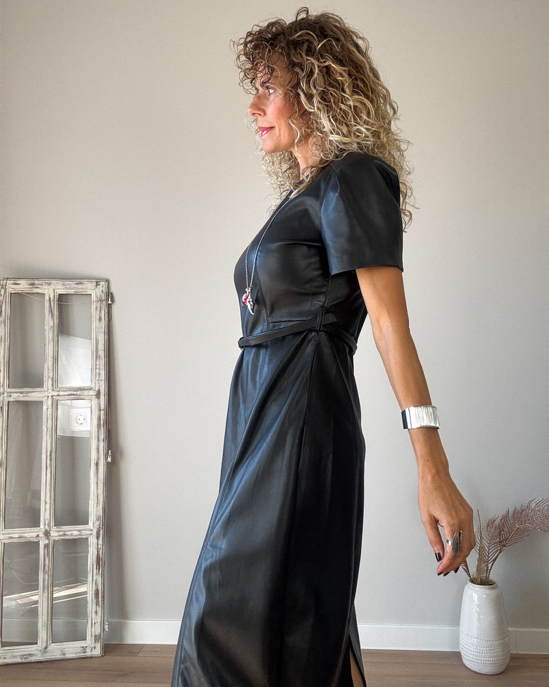 Vestido polipiel black