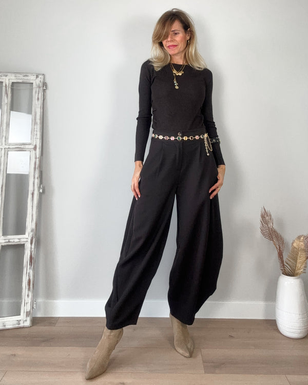 Pantalón marrón flow