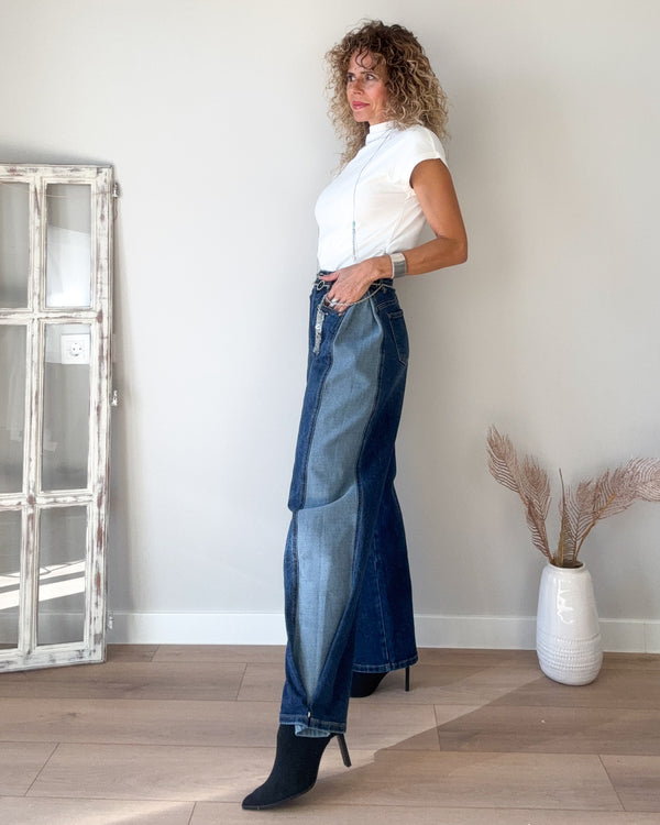 Jeans combi pinza