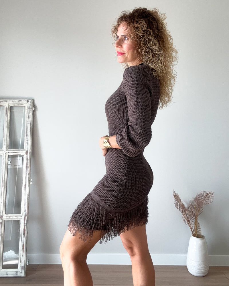Vestido punto chocolate