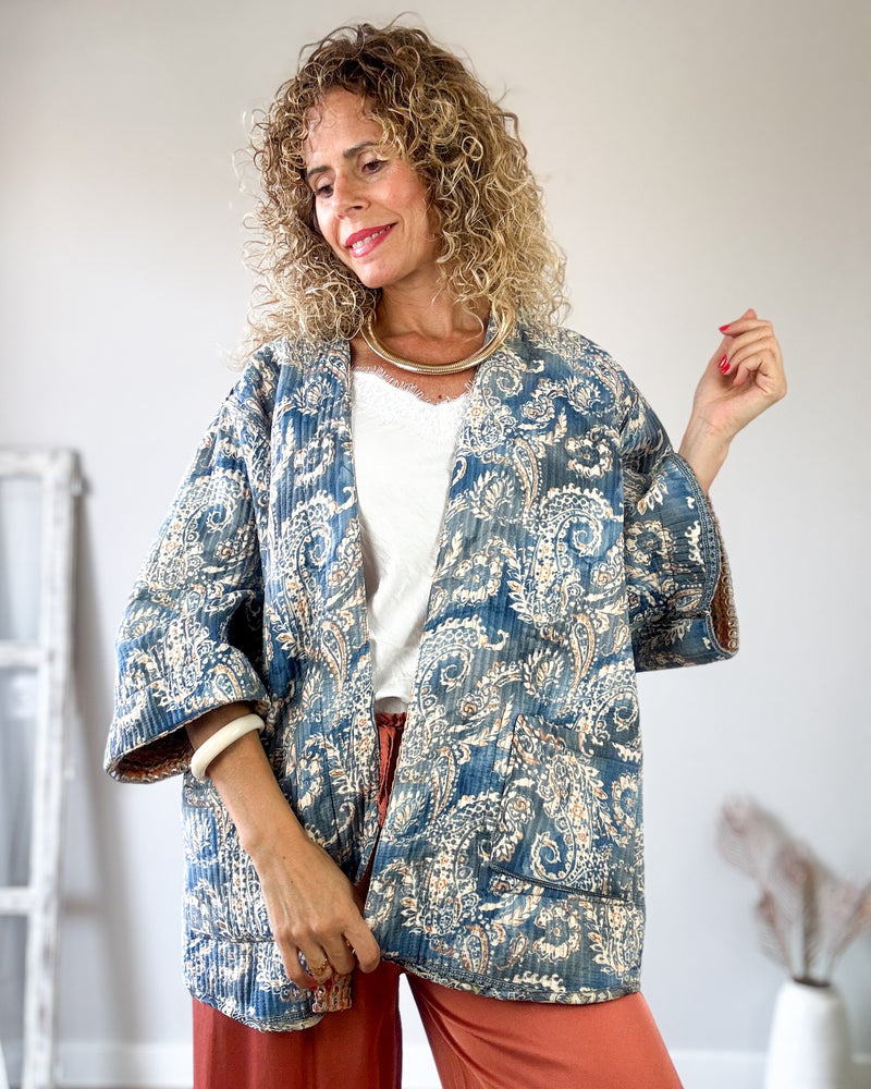 Chaqueta melocotón reversible