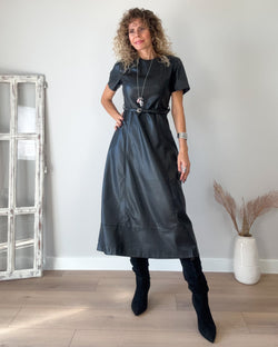 Vestido polipiel black