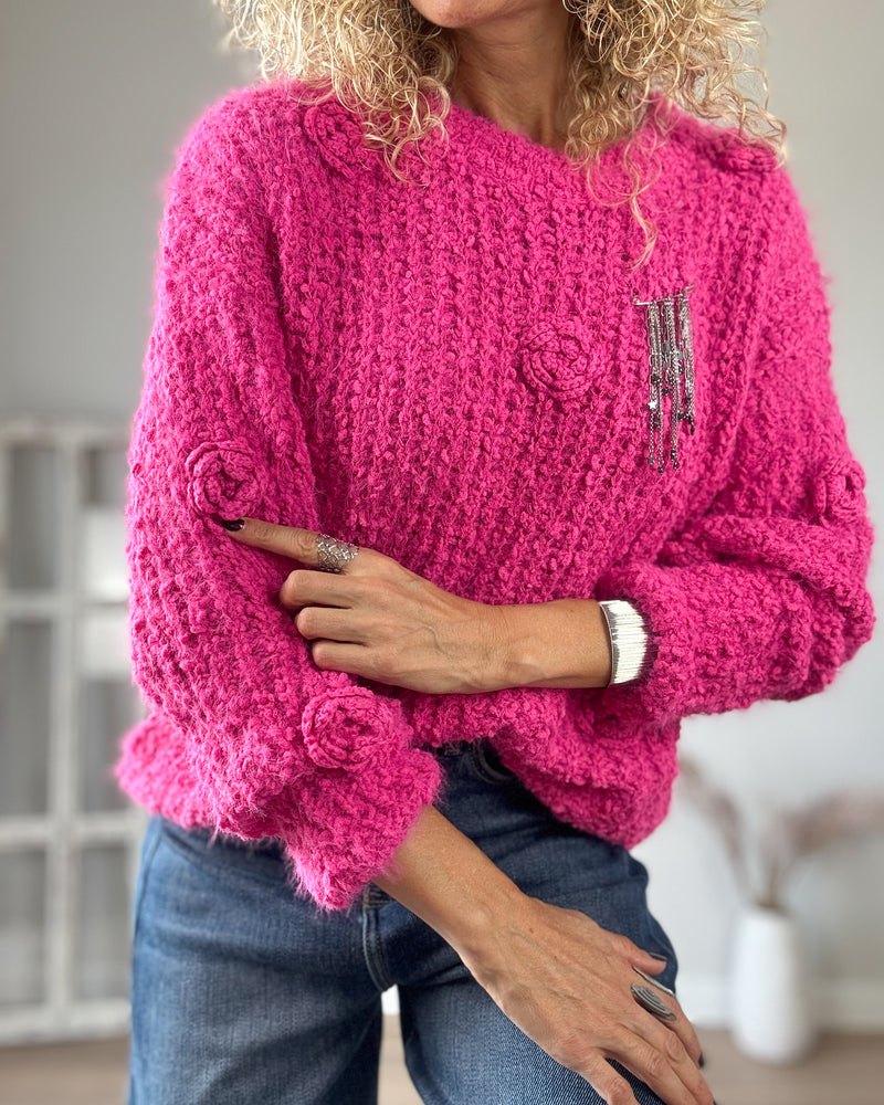 Jersey flor fucsia