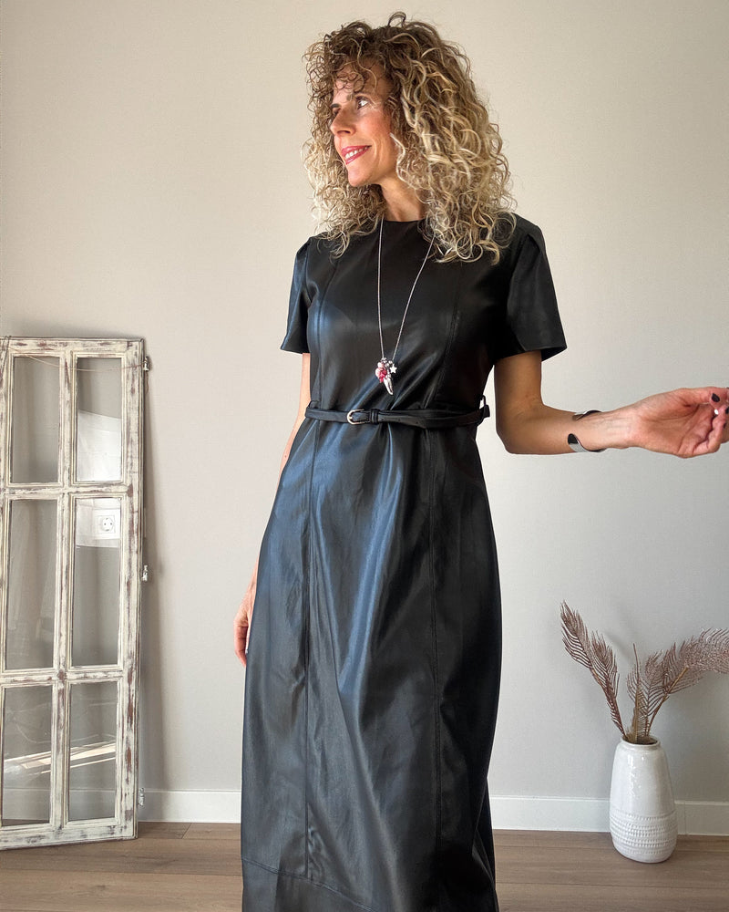 Vestido polipiel black