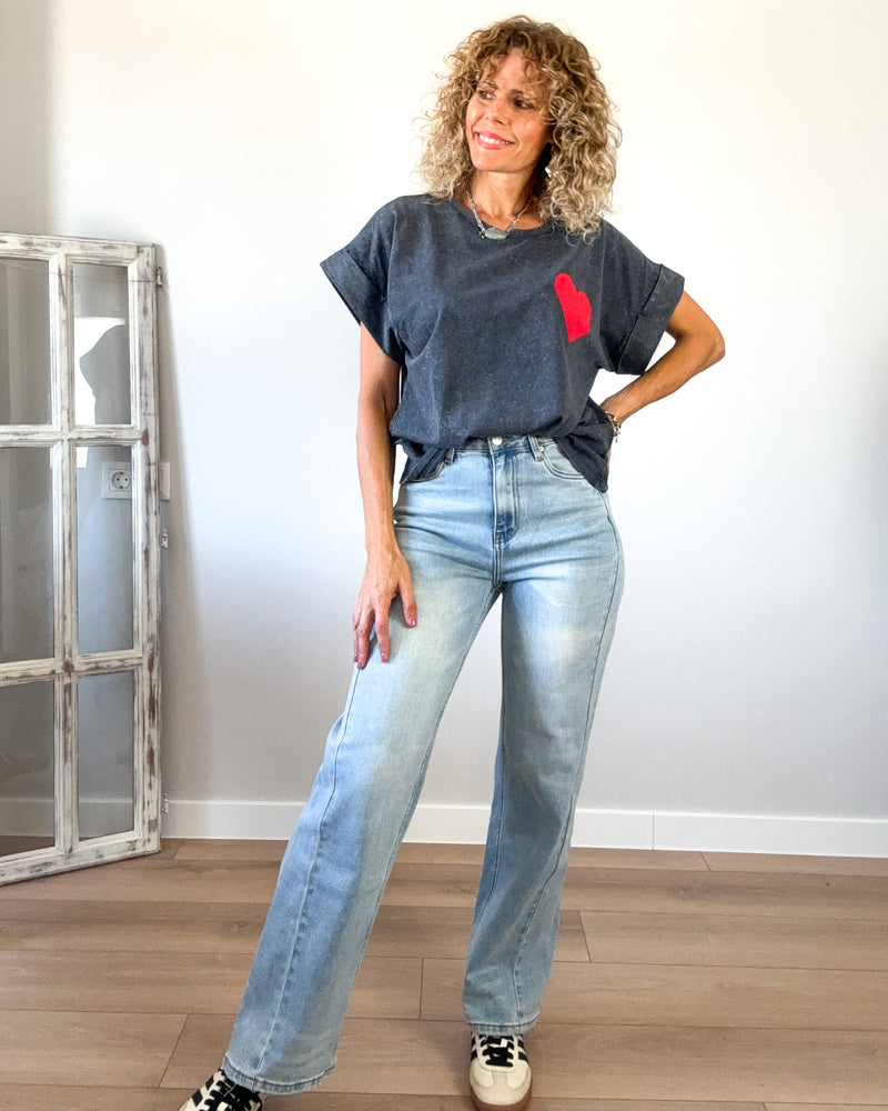 Camiseta mensaje corazón