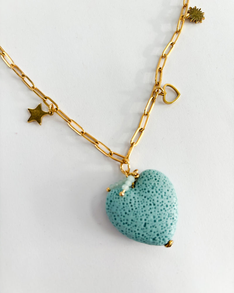 COLLAR CORAZÓN ACUA