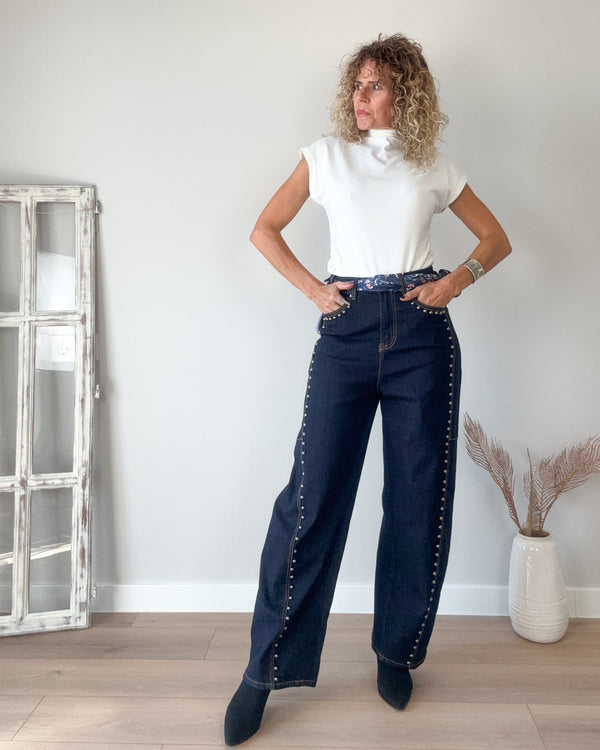 Jeans balloon tacha