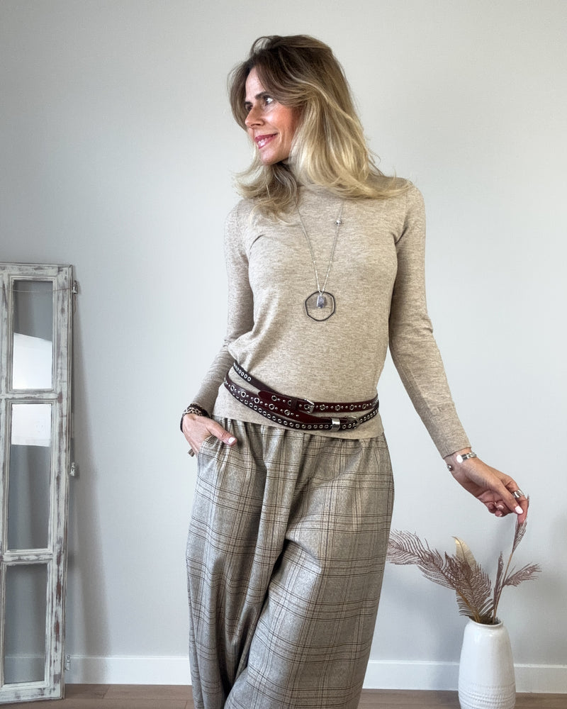 Pantalón cuadro bombacho