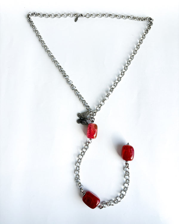 COLLAR PIEDRAS ROSADAS