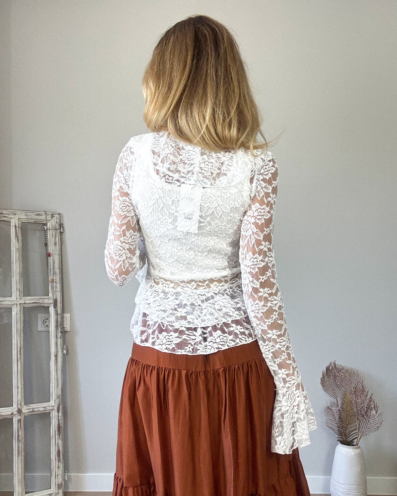 Chaqueta encaje boho