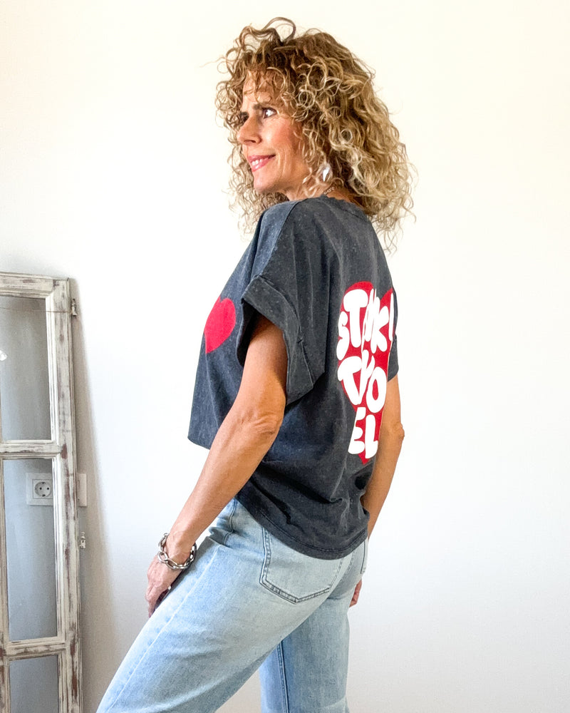 Camiseta mensaje corazón