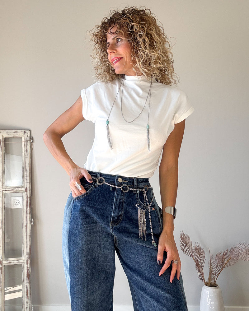 Jeans combi pinza