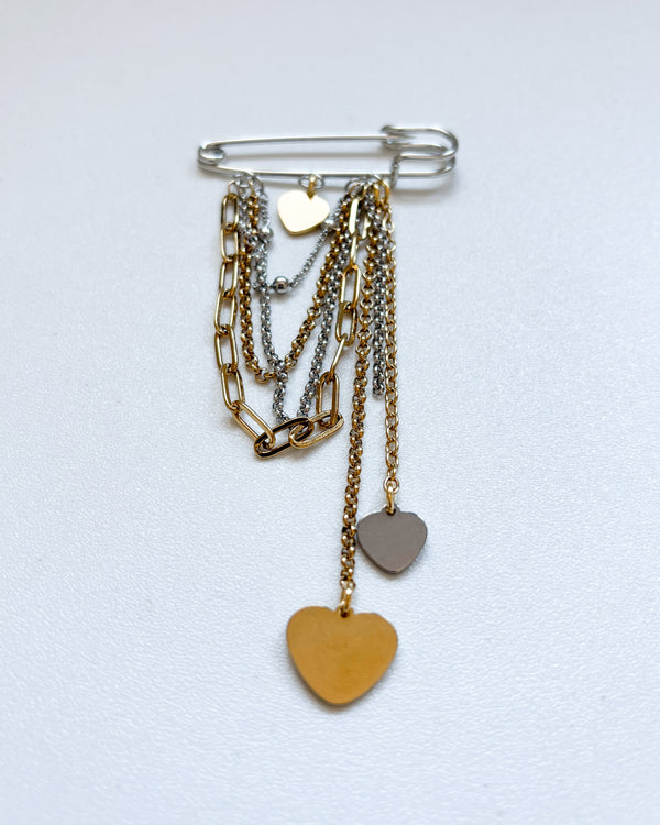 Broche plateado gold