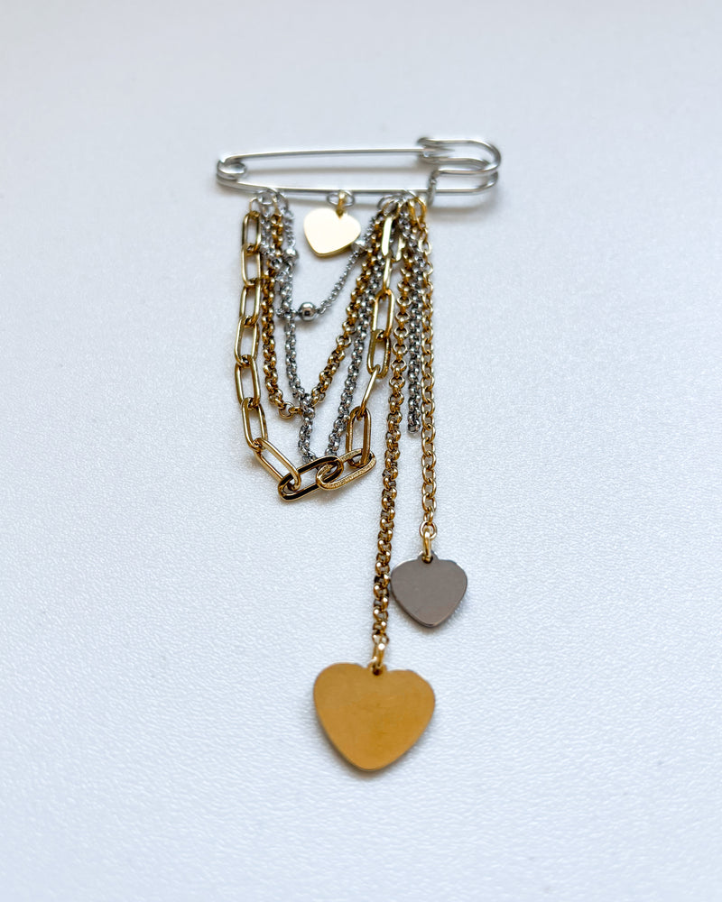 Broche plateado gold