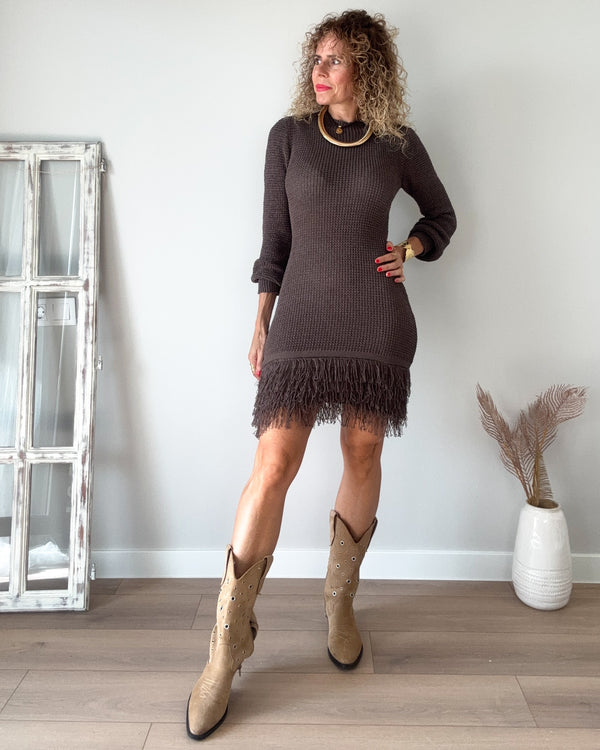 Vestido punto chocolate