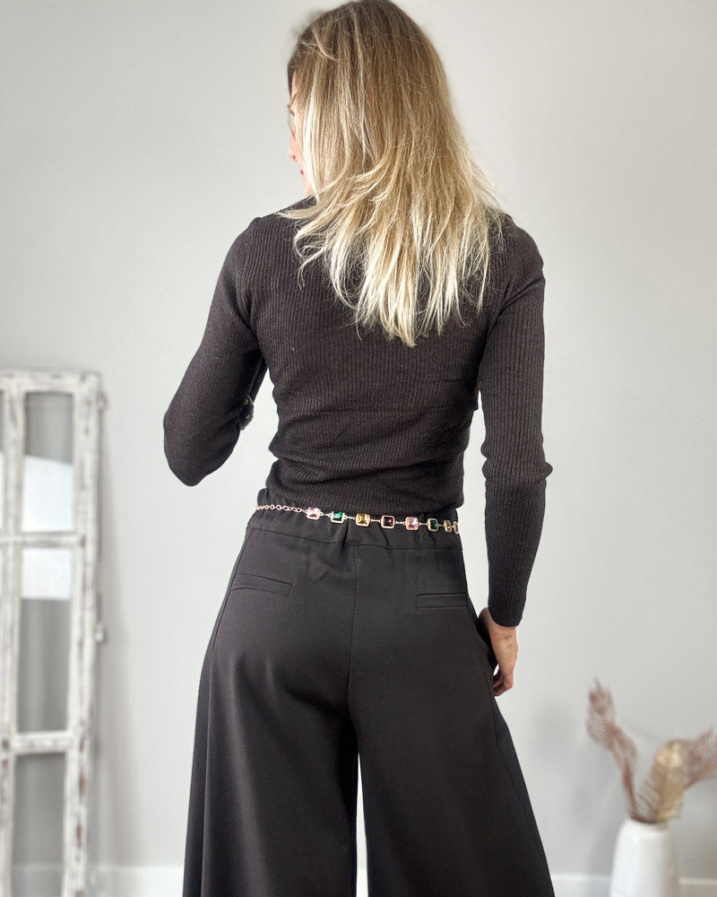 Pantalón marrón flow