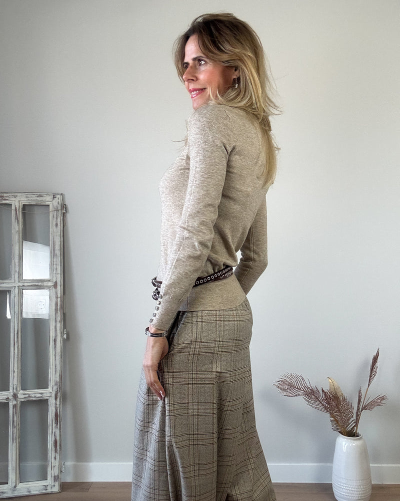 Pantalón cuadro bombacho