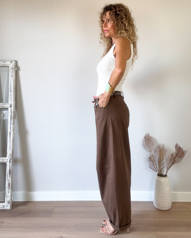 Jeans chocolate slouchy