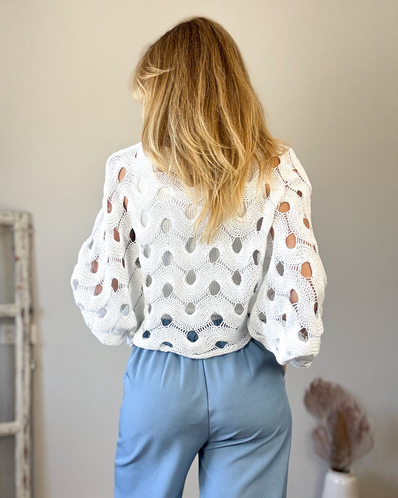 Jersey calado blanco