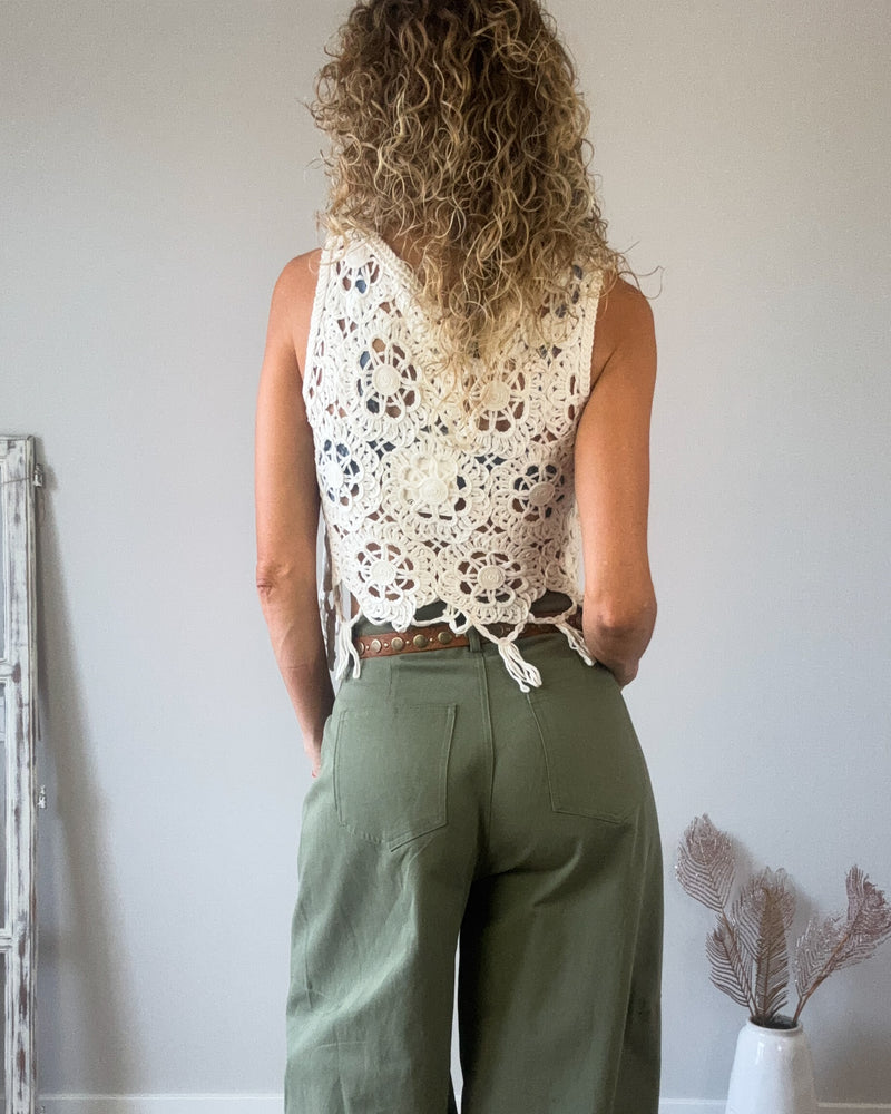 Jeans caqui slouchy