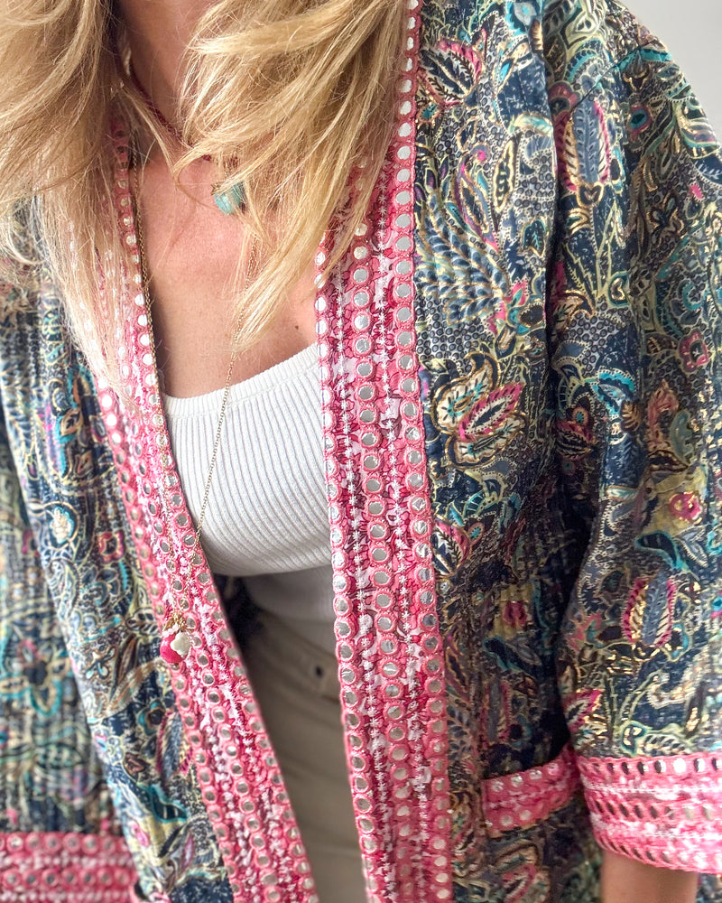 Chaqueta azulado reversible