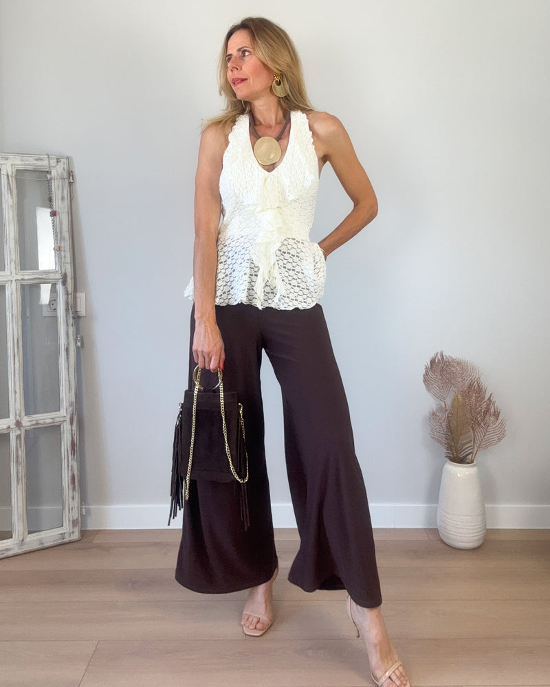 Top punto beige