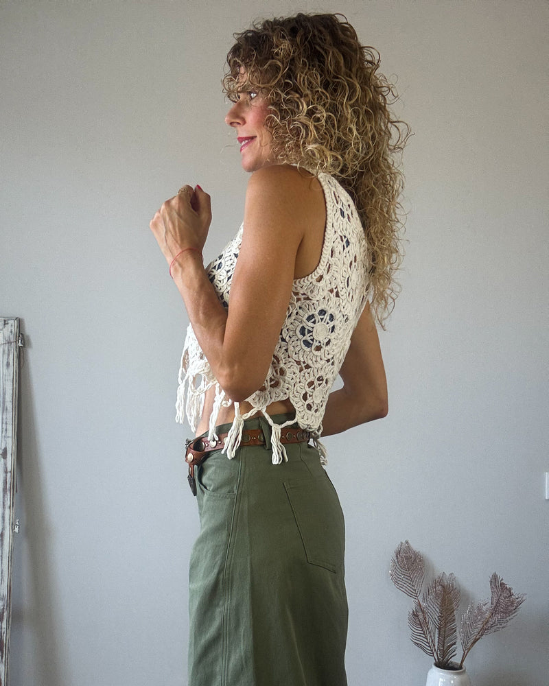 Jeans caqui slouchy
