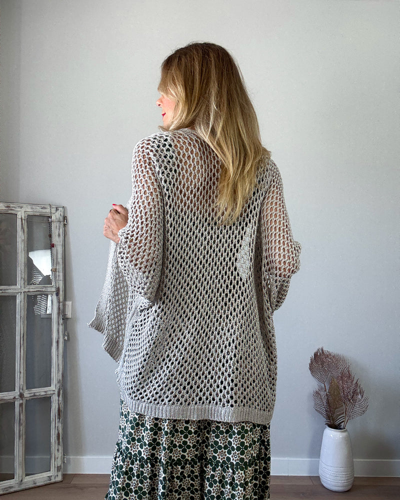 Chaqueta midi toupe