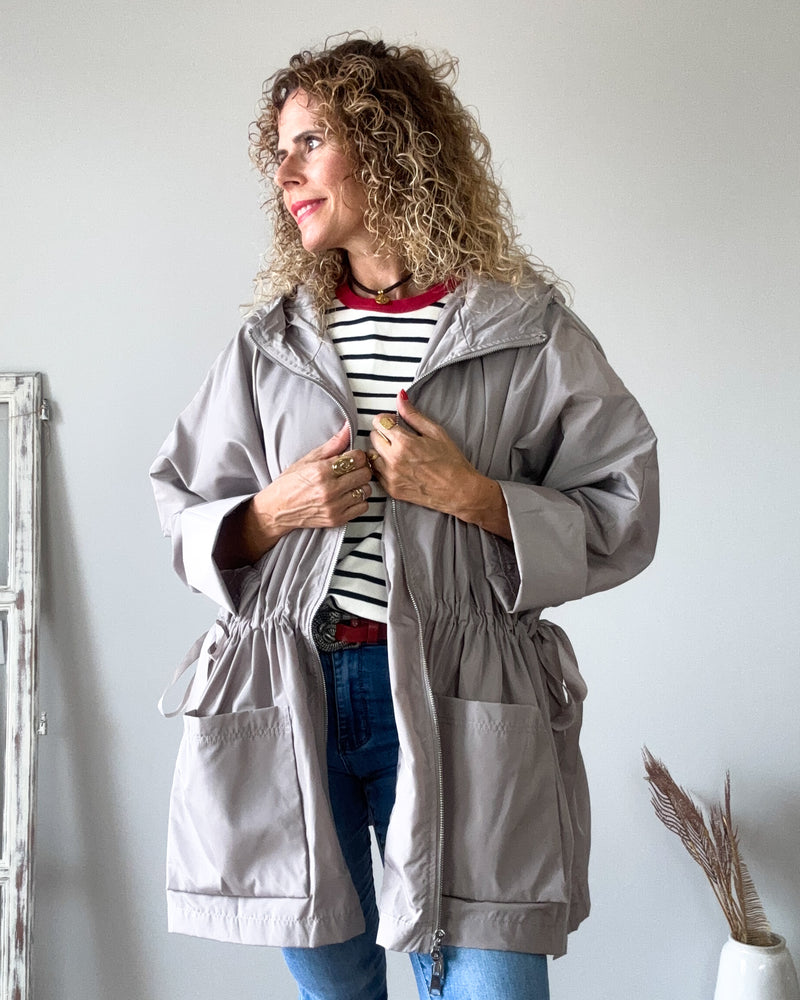 Gabardina topo midi