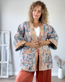 Chaqueta melocotón reversible