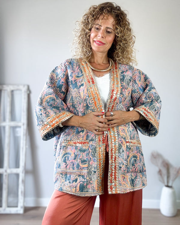 Chaqueta melocotón reversible