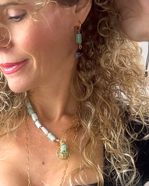 COLLAR VERDE CADENA